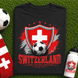 Camiseta Aficionado de Fútbol Suizo Copa Mundial de Fútbol 