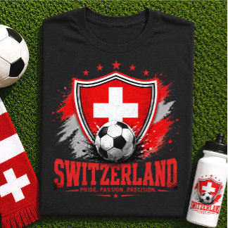 Camiseta Aficionado de Fútbol Suizo Copa Mundial de Fútbol 