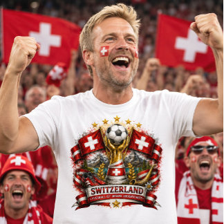 Camiseta Aficionado de Fútbol Suizo Copa Mundial de la FIFA