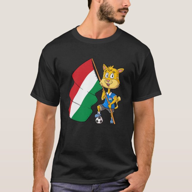 Camiseta Aficionado de Hungría Gato húngaro (Anverso)