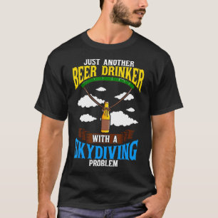 Camiseta Aficionado de la Cerveza en Paracaidismo Paracaidi