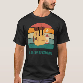 Camiseta Aficionado del camping vida de camping divertida