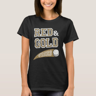 Camiseta Aficionado del equipo de hockey Red & Gold Vibes