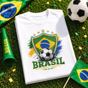 Camiseta Aficionado del Fútbol de Brasil Brasil Fútbol Bras