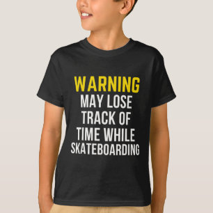 Camiseta Aficionado del skateboarding con advertencia diver