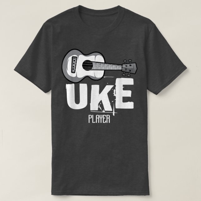 Camiseta Aficionado del ukelele amante de la música 3093 (Diseño del anverso)