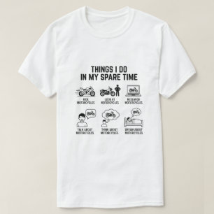 Camiseta Aficionado Divertido De Motocicletas Tiempo Libre 