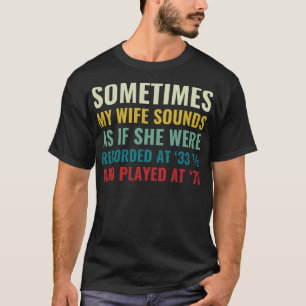 Camiseta Aficionado Divertido de Vinilos Hus Discos de Vini