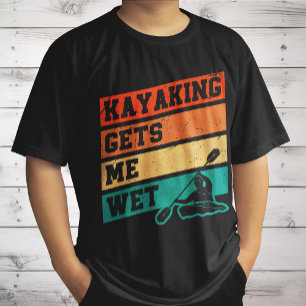 Camiseta Aficionado divertido del kayak, kayak retro en el 
