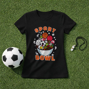 Camiseta Aficionado Divertido Deporte Tazón Multi Deporte