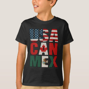 Camiseta Aficionado Fútbol Bandera EE. UU. Can México Norte