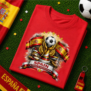 Camiseta Aficionado Fútbol España La Roja Mundial Fútbol
