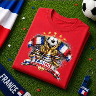 Camiseta Aficionado Fútbol Francia Copa Mundial Futbol