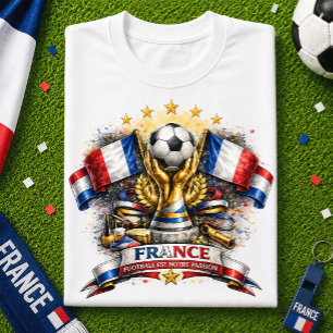 Camiseta Aficionado Fútbol Francia Copa Mundial Futbol Fran