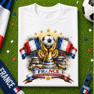 Camiseta Aficionado Fútbol Francia Copa Mundial Futbol Fran