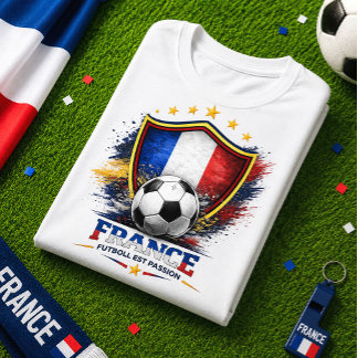 Camiseta Aficionado Fútbol Francia Copa Mundial Futbol Fran