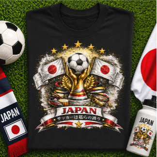Camiseta Aficionado Fútbol Japonés Copa Mundial de Fútbol