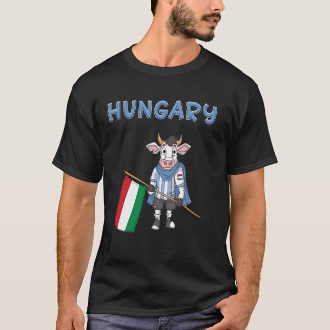 Camiseta Aficionado Húngaro Vaca Hungría (Anverso)