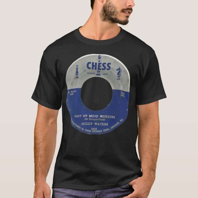 Camiseta Aficionados a la música azul fangosos de las aguas (Anverso)
