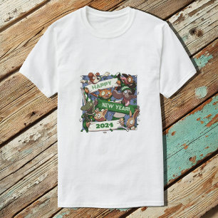 Camiseta Aficionados a los deportes de animales de Año Nuev