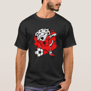 Camiseta Aficionados al fútbol de Albania Dabbing Dalmatian