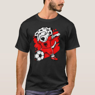 Camiseta Aficionados al fútbol de Albania Dabbing Dalmatian
