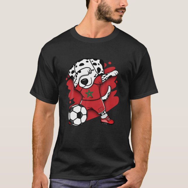 Camiseta Aficionados al fútbol de Marruecos en Dabbing Dalm (Anverso)