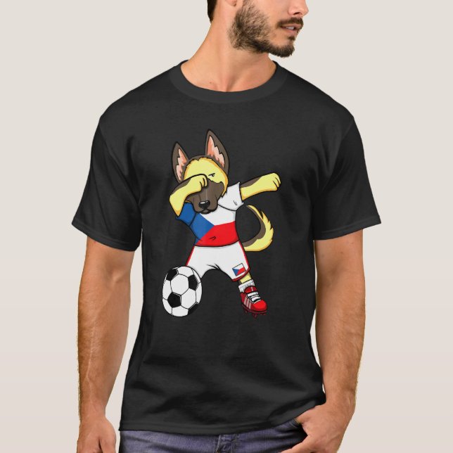 Camiseta Aficionados al fútbol del Pastor Alemán de la Repú (Anverso)