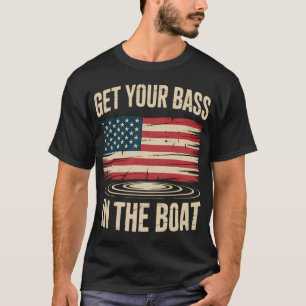 Camiseta Aficionados Divertidos De La Pesca Pescador Bander
