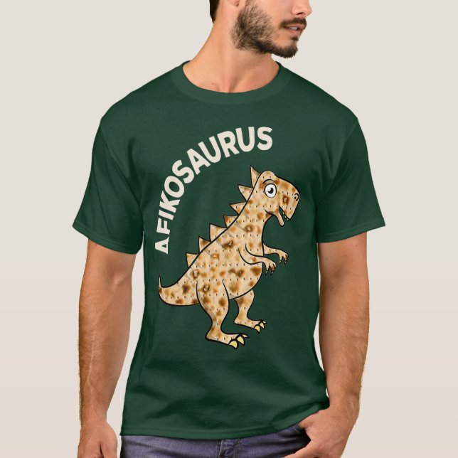 Camiseta Afiko de Dinosaur - Pascua Hebrea judía (Anverso)