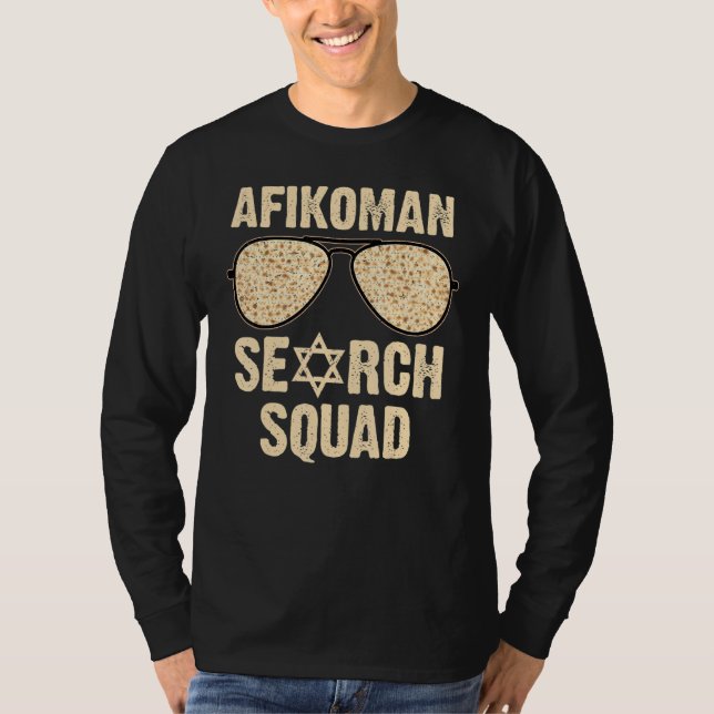 Camiseta Afikoman Search Squad Funny Passover Seder Sunglas (Anverso)