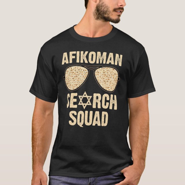 Camiseta Afikoman Search Squad Funny Passover Seder Sunglas (Anverso)