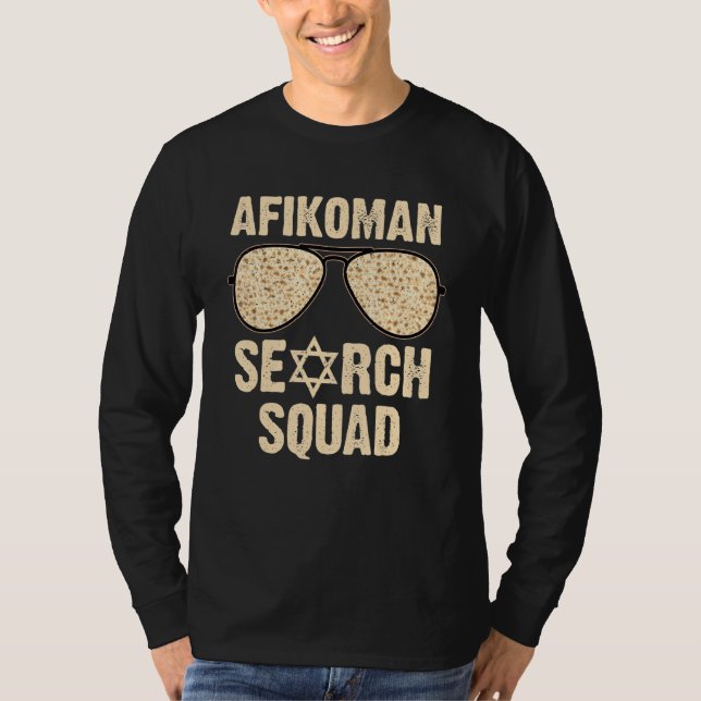 Camiseta Afikoman Search Squad Funny Passover Seder Sunglas (Anverso)