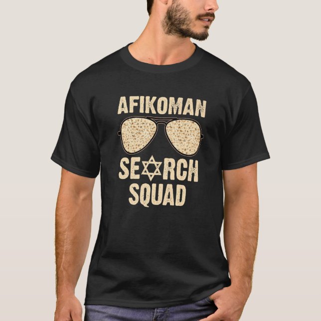 Camiseta Afikoman Search Squad Funny Passover Seder Sunglas (Anverso)