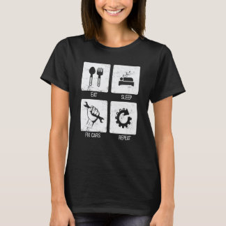 Camiseta Afinador De Autos Mecánico Reparando Herramientas
