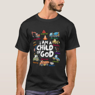 Camiseta Afirmación cristiana sobre el niño de la construcc