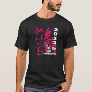 Camiseta Afirmación De Aquarius Horoscope 2023 Manifestante