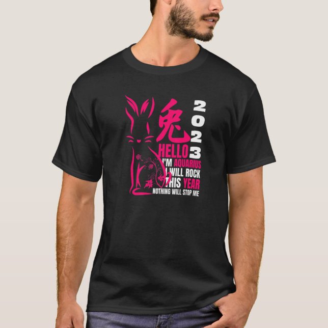 Camiseta Afirmación De Aquarius Horoscope 2023 Manifestante (Anverso)