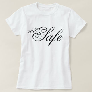 Camiseta afirmación de guión estético chic "Aún Seguro"