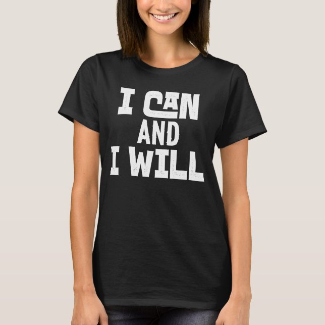 Camiseta Afirmación positiva Poderosa Motivacional que pued (Anverso)