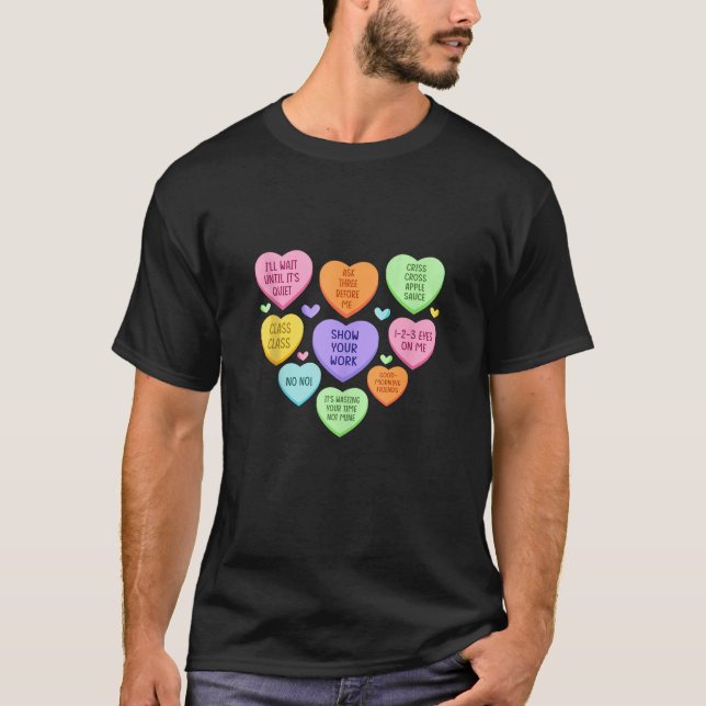 Camiseta Afirmaciones positivas Valentin, profesor de coraz (Anverso)