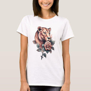 Camiseta Afirmada por la belleza: Leona y Rosa Tee