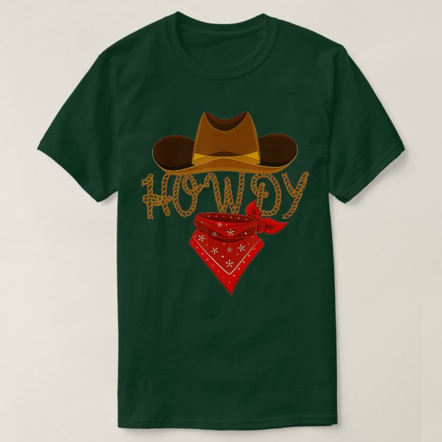 Camiseta Afligido Howdy Cowboy (Diseño del anverso)
