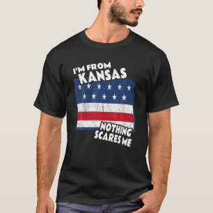 Camiseta Afligido Soy De Kansas Estado De Origen KS Nada S