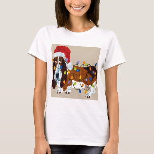 Camiseta Afloramiento enredado en luces de navidad