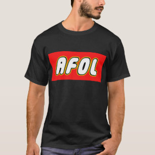Camiseta AFOL, fondo rojo