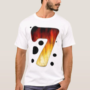 Camiseta afortunada #7 del número siete