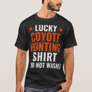 Camiseta Afortunada Caza de Coyote Graciosa Yote Hunter