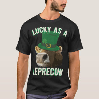 Camiseta Afortunada Como Una Cuesta De Vaca, Leprechaun Mas