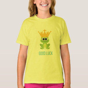 Camiseta afortunada coronada Rana "Buena suerte" N
